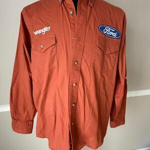 Wrangler Men's Orange Shirt Sz L